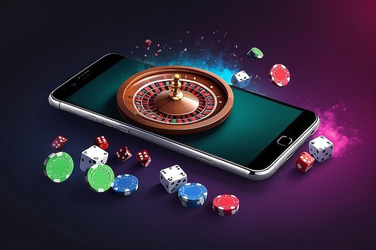 Antarmuka aplikasi bitbola menampilkan meja live-dealer dan permainan slot